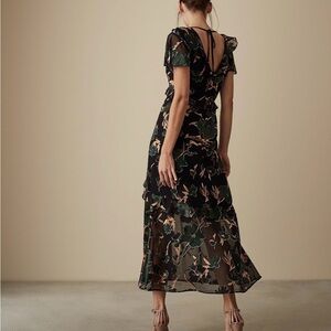 Reiss Kaylee Black Floral Dress